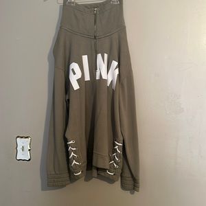 Pink half zipped sweatshirt